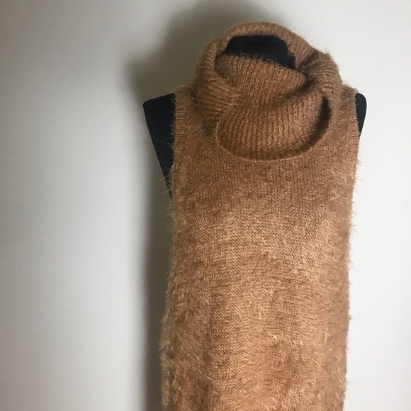 Show Me Your MUMU Fauna Cozy Tan Sleeveless Sweater Dress - Picture 3 of 9